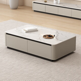 白蚁实木烤漆电视柜落地简约轻奢风岩板电视柜茶几组合柜客厅储物柜 1.2米茶几【实木烤漆】