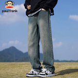 大嘴猴（paul frank）牛仔裤男士秋冬季直筒裤子男美式复古宽松休闲裤男裤长裤中蓝色 L