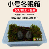 萌龟饲家乌龟冬眠用品巴西龟过冬椰土苔藓草沙土垫材保温冬眠窝乌龟冬眠箱 小号裸盒+装满椰土+苔藓