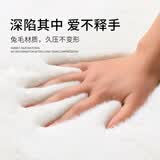 兴连心地毯卧室客厅2025新款可擦免洗仿兔长毛床边毯地垫飘窗垫60*160cm