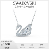 施华洛世奇（SWAROVSKI）Swan优雅天鹅项链女吊坠轻奢小众送女友生日礼物女 125周年纪念款 镀白金色 5514421