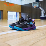 安踏儿童运动鞋男小童2025夏季透气低帮魔术贴风洞篮球鞋A312429901H