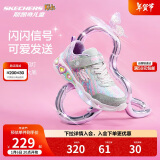 Skechers斯凯奇儿童鞋炫彩闪灯鞋魔术贴运动鞋女童跑步鞋大童灯鞋302313L