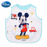 【单件】迪士尼（Disney）宝宝吃饭罩衣婴儿童冬饭兜幼儿罩衫围裙防水反穿衣长袖画画罩衣 【单件】短袖米奇罩衣 90码