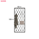珊瑚港现代简约挂衣架壁挂墙上墙壁式靠墙梯形贴墙挂衣板玄关门厅衣帽架 Straordinario丨黑 特小