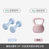Keep浸塑哑铃彩色男女士家庭用增肌减脂健身锻炼器材肌肉塑形有氧哑铃 【套装】哑铃 2kg*2+软壶铃 4KG