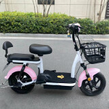 厉文新国标48V电动自行车小型电瓶车小幻影男女款电动代步车 优雅粉【新国标可上牌】 14A天一续航助力约140里