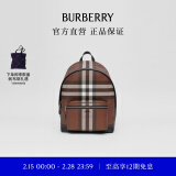 博柏利（BURBERRY）【礼物】男包 格纹拼皮革双肩包