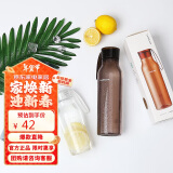 乐扣乐扣（LOCK&LOCK）Tritan塑料杯ECO BOTTLE便携男女式小口杯子棕色550ML ABF644BRW