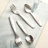 onlycook抗菌儿童辅食勺 食品级316不锈钢勺子宝宝吃饭餐具汤匙小调羹小猪