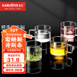 金灶（KAMJOVE）耐热玻璃品茗杯 家用办公个人喝茶小茶杯玻璃杯茶杯小杯子K-106 【耐热玻璃小茶杯】4个装 120ml