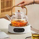 忆壶茶（YIHUTEA）蒸煮茶壶煮茶器玻璃泡茶壶电陶炉加热烧水壶家用围炉功夫茶具套装 【大功率1300W】炉+壶 1000ml