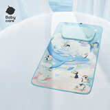 babycare抗菌婴儿凉席宝宝透气吸汗婴儿床冰丝席儿童幼儿园可水洗 鲸鱼喷泉冰丝席【+30得冰丝枕】 56*100CM