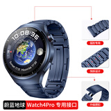 BHO适用华为watch5手表表带watch4pro/gt5/pro钛金属表带gt4/gt3/gt2/pro/非凡大师钛合金男款夏天季 【Watch4Pro专用接口】蔚蓝地球款 华为手表-46/48表