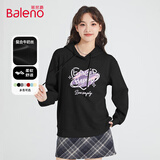 班尼路（Baleno）套头连帽卫衣女2025年春秋季薄款宽松休闲小个子外套上衣