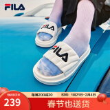 斐乐（FILA）女鞋运动拖鞋厚底凉拖沙滩鞋漂流船 奶白-GD 37.5