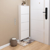 毕威尔12-15cm极窄超薄鞋柜 家用门口入户玄关落地一体靠墙楼道收纳鞋架 【12cm】白色508宽四层 整装发货-升级加厚