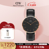 丹尼尔惠灵顿（DanielWellington）DW手表男士休闲商务皮带男表时尚穿搭欧美表情人节礼物DW00100127