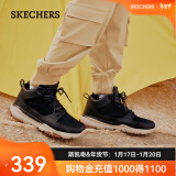 斯凯奇（Skechers）高帮男士工装靴冬季保暖防寒马丁靴休闲鞋雪地增高男靴65731 黑色/BLK 41.5