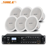 狮乐（SHILE）会议室定阻同轴吸顶音响8英寸吊顶天花喇叭背景音乐公共广播音箱喇叭系统 AV8820+BX308