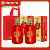 洮儿河（TAOERHE）白酒五年5年陈酿 浓香酒 东北特产高粱酒整箱 52度 500mL 2瓶 红色