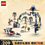 乐高（LEGO）积木拼装星球大战75372 克隆人士兵与机器人男孩儿童玩具生日礼物