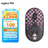 罗技（Logitech）PEBBLE无线蓝牙静音鼠标 库洛米家用办公卡通平板笔记本电脑小巧便携鼠标 pebble库洛米棋盘