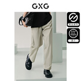GXG男装 零压系列透气速干西装裤宽松直筒轻薄休闲裤2024夏季新品 卡其色 L