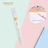 国誉(KOKUYO)进口mark+彩色荧光笔 学生用划重点标记记号笔 双头黄色 1支装PM-MT200Y