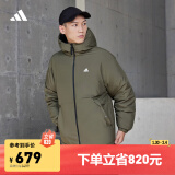 adidas 570蓬双面穿保暖连帽鸭绒羽绒服男女同款冬阿迪达斯轻运动 黑色 2XL