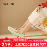 达芙妮（DAPHNE） 珍珠乐福鞋女2023春季新单鞋女英伦风小皮鞋通勤百搭鞋子女 米白【珍珠款】 37