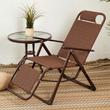 紫叶（ziye）躺椅折叠午休床便携午休椅坐躺两用午睡椅子家用老人凉椅藤椅