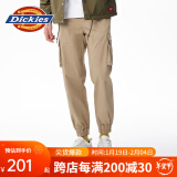 dickies 休闲裤 男女同款新复古回潮印花多口袋束口工装裤百搭8938 沙色 30