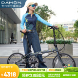 大行（DAHON）P18折叠自行车20英寸18速成人男女旅行运动公路车载单车KAC083 消光黑