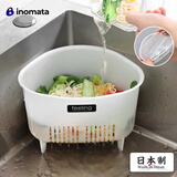inomata日本水槽沥水篮 塑料三角过滤篮洗菜池剩菜剩饭火锅菜渣垃圾滤网 水槽沥水篮