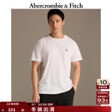 ABERCROMBIE & FITCH男装女装情侣装春秋经典小麋鹿宽松短袖黑色多色T恤KI124-9135 白色 2XL  (185/124A)