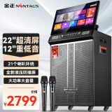 金正N8-31广场舞带显示屏家庭ktv功放电木吉他贝斯民谣弹唱乐器音箱户外k歌专用点歌蓝牙智能