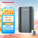 纽曼（Newsmy）2TB 移动硬盘机械 星瀚金属系列 USB3.0 2.5英寸 雅青色 高速稳定 办公数据备份照片备份+硬盘包