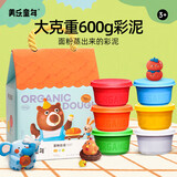 美乐童年彩泥面粉橡皮泥无毒非超轻粘土黏土6色幼儿园儿童宝宝礼物