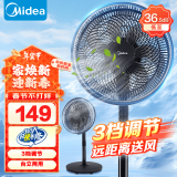 美的（Midea）电风扇落地电扇台式桌面台扇办公室宿舍低音空气循环扇电扇落地扇七叶 台地两用 【台地两用】黑色SAF30AB