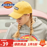 dickies 字母绣标鸭舌棒球帽 男女鸭舌帽休闲情侣帽子 9537 姜黄 均码 可调节