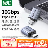 绿联Type-C转接头OTG USB3.2转Type C苹果16/15安卓华为手机数据线转换头U盘平板笔记电脑耳机键鼠车载