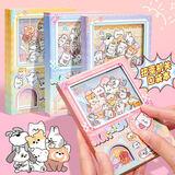 米砾口袋本小狗扭蛋机笔记本手账机关本解压礼物本子彩页手账本学生摇摇游戏儿童开学季礼物必备用品