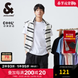 杰克·琼斯（JACK&JONES）25年男装T恤男夏季T恤舒适男士短袖清凉多色上衣纯色水洗不易走形 A01本白色 L