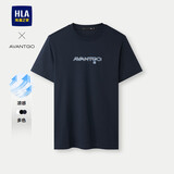 HLA海澜之家短袖T恤男25圆领印花凉感短袖男夏季