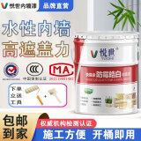 悦世白色无味内墙乳胶漆室内彩色涂料自刷墙漆油漆环保墙面翻新无甲醛 白色 10公斤【可刷40平方两遍】送工具