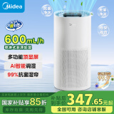 美的（Midea）【小蓝鲸600】无雾加湿器冷蒸发5L大容量/落地家用智能卧室客厅桌面静音一体机滤芯空气净化2Y50