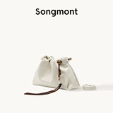 Songmont山下有松百纳系列手拿包女手提斜跨垃圾袋通勤流浪包礼物 余墨白mini 现货
