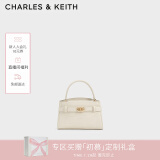 CHARLES&KEITH鳄鱼纹凯莉包手提斜挎婚包包女包生日礼物新年礼物CK2-50270880-1 Ivory象牙色 S