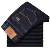 立蒙（LIMENG）牛仔裤男直筒宽松弹力大码四季款休闲牛仔裤潮 黑色(常规) 33 